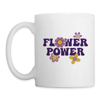 Flower Power - Tasse - Weiß - Links