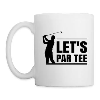 Let’s par tee - Tasse - Weiß - Links