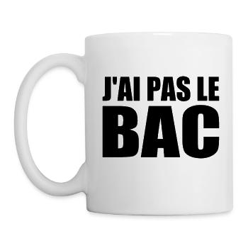 j'ai pas le bac - Mug blanc - blanc - Gauche
