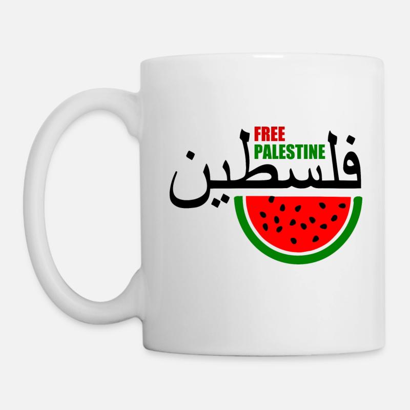 Free palestine فلسطين - Tasse - Weiß