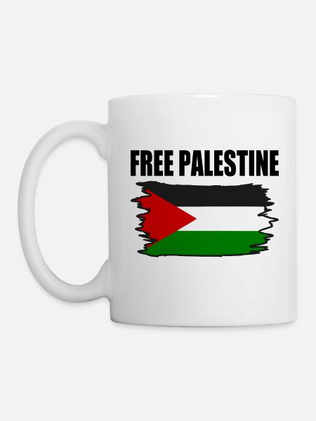 Free palestine - Tasse - Weiß