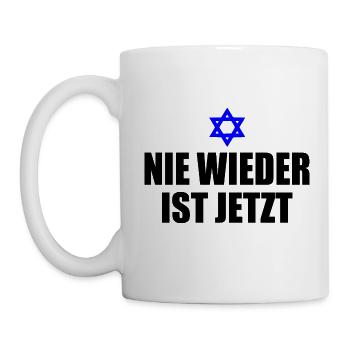 Nie wieder ist jetzt - Tasse - Weiß - Links