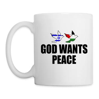 God wants peace for israel free palestine - Mug blanc - blanc - Gauche