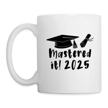 Gemeistert 2025 Master Abschluss Graduiert 2025 - Tasse - Weiß - Links