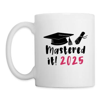 Gemeistert 2025 Master Abschluss Graduiert 2025 - Tasse - Weiß - Links