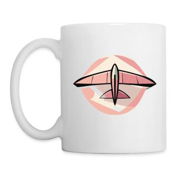 Vert planeur rose - Mug blanc - blanc - Gauche