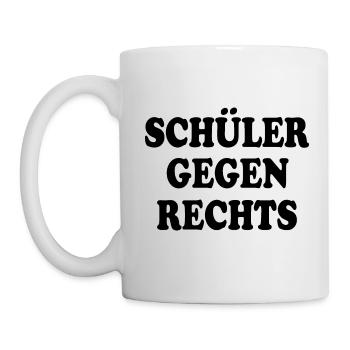 schüler gegen rechts - Tasse - Weiß - Links