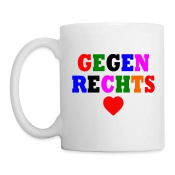 Gegen rechts - Tasse - Weiß - Links