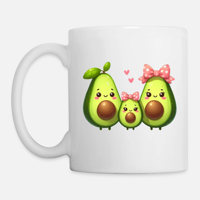 Avocado-Familie - Tasse - Weiß