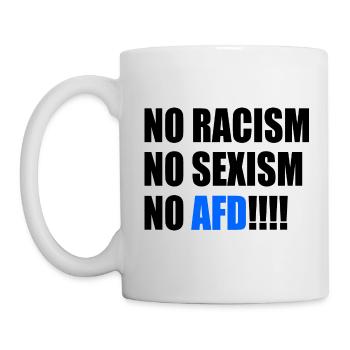 no racism no sexism no afd - Mug - white - Left