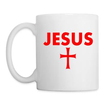 Croix de Jésus - Mug blanc - blanc - Gauche