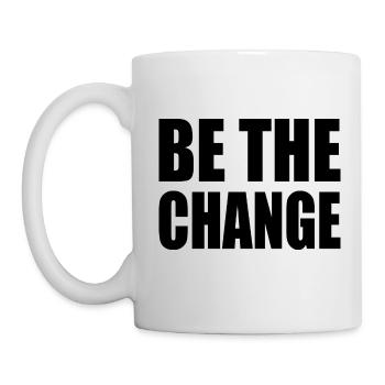 be the change - Tasse - Weiß - Links