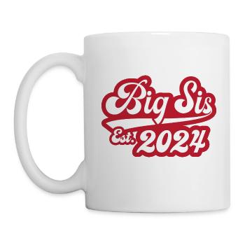 Big Sis Est 2024 - Tasse - Weiß - Links