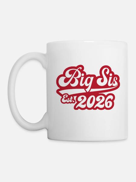 Big Sis Est 2026 - Kop/krus - hvid