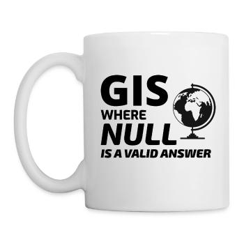 Geospatial Null Value Cartography GIS Humor - Mug - white - Left