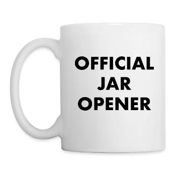 Ouvre-bocal officiel - Mug blanc - blanc - Gauche