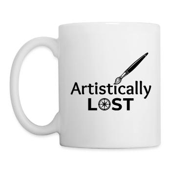 Artistically Lost Compass Map Design - Mug - white - Left