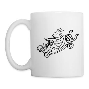Go-Kart man - Tasse - Weiß - Links