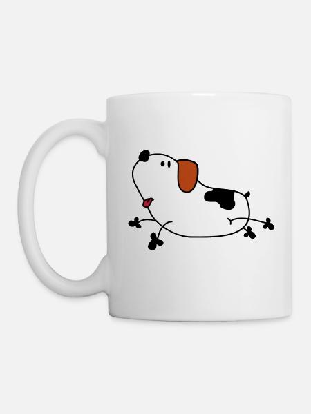 Süßer Comic Hund - Tasse - Weiß