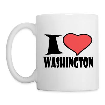 I love Washington - Tasse - Weiß - Links