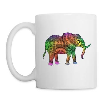 Spiritueller Elefant - Tasse - Weiß - Links