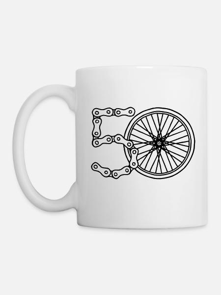 Happy Birthday 50, Radfahrer! - Mug - white