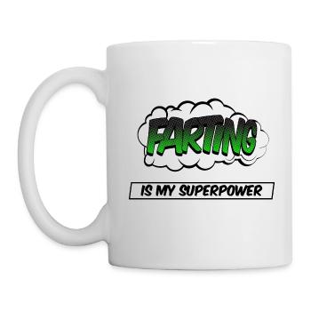 fartingis my super power - Tasse - Weiß - Links