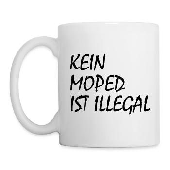 kein moped ist illegal - Tasse - Weiß - Links
