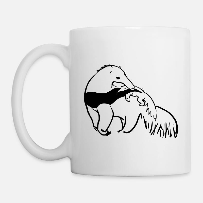 Ameisenbär Mutter mit Baby - Tasse - Weiß
