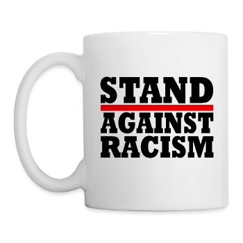 Stand against racism - Tasse - Weiß - Links