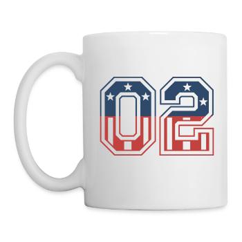 Anzahl 02 USA - Tasse - Weiß - Links