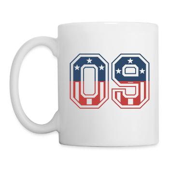 Anzahl 09 USA - Tasse - Weiß - Links