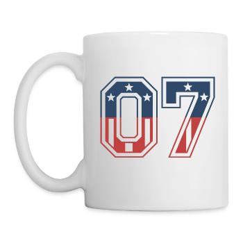 Anzahl 07 USA - Tasse - Weiß - Links