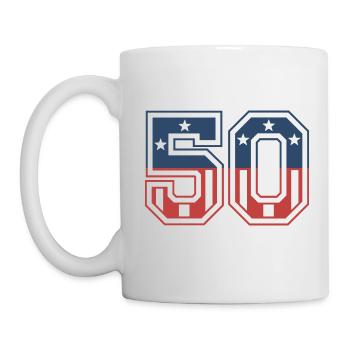 Numéro 50 États-Unis - Mug blanc - blanc - Gauche