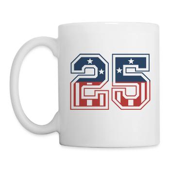 Number 25 USA - Mug - white - Left