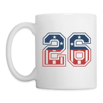 Nummer 26 USA - Tasse - Weiß - Links