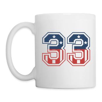 Number 33 USA - Mug - white - Left