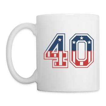 Nummer 40 USA - Tasse - Weiß - Links