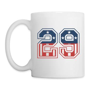 Nummer 29 USA - Tasse - Weiß - Links