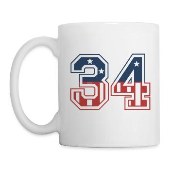 Number 34 USA - Mug - white - Left
