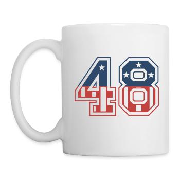 Nummer 48 USA - Tasse - Weiß - Links