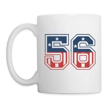 Numéro 56 États-Unis - Mug blanc - blanc - Gauche