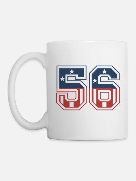 Nummer 56 USA - Tasse - Weiß
