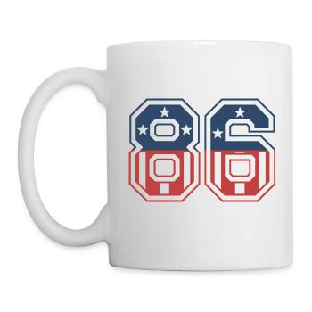Nummer 86 USA - Tasse - Weiß - Links