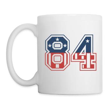 Nummer 84 USA - Tasse - Weiß - Links