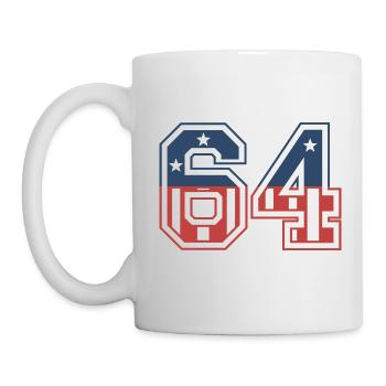 Nummer 64 USA - Tasse - Weiß - Links