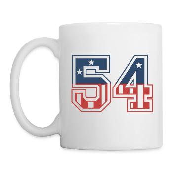 Nummer 54 USA - Tasse - Weiß - Links