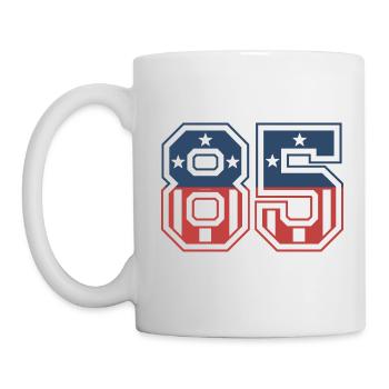 Numéro 85 États-Unis - Mug blanc - blanc - Gauche