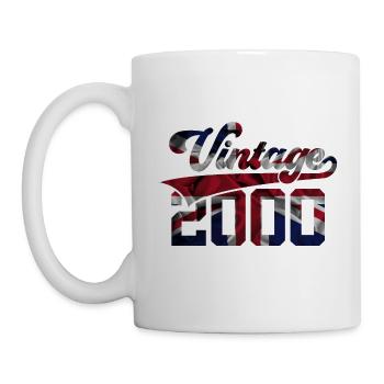 26E ANNIVERSAIRE VINTAGE 2000 UK - Mug blanc - blanc - Gauche