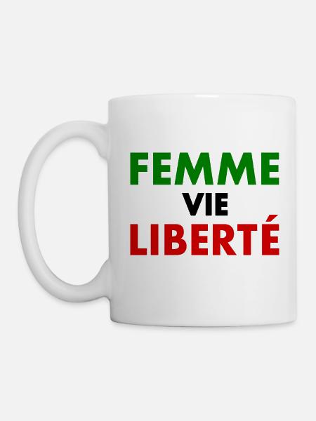 Freiheit des Frauenlebens - Tasse - Weiß